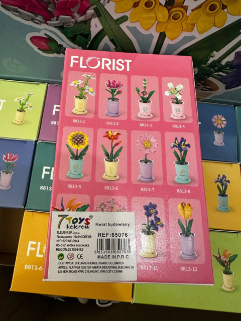 Klocki konstrukcyjne kwiatki w doniczce Klocki konstrukcyjne kwiatki w doniczce