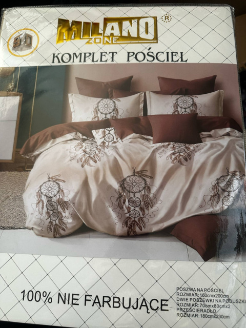 Komplet pościeli brązowe łapacze Z PRZEŚCIERADŁEM nr 100 Komplet pościeli brązowe łapacze Z PRZEŚCIERADŁEM nr 100